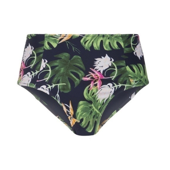 NWT LIVELY The Swim High Waist Tropical Bikini Bottoms Large - Picture 4 of 7